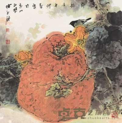 陈永锵 壬午（2002年）作 山家野韵 镜心 68.2×68.2cm